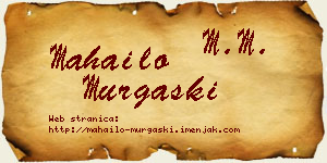 Mahailo Murgaški vizit kartica